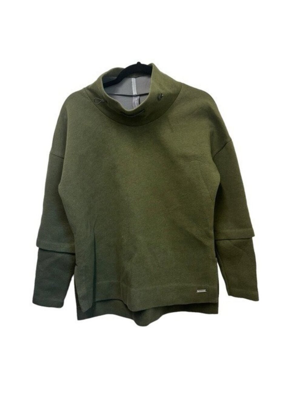 Columbia Women's S Mock Neck Pullover Sweatshirt Green Long Sleeve Gorpcore